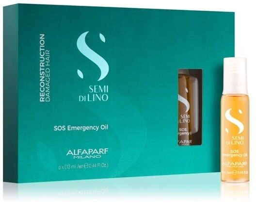 Alfaparf Milano SDL R Reparative - Mасло, восстанавливающее структуру волос SOS Emergency Oil, 6 ампул х 13 мл - фото №4