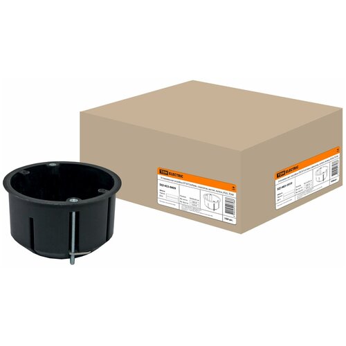 Установочная коробка СП D73х45мм, саморезы, метал. лапки, IP20, TDM SQ1403-0009 (упаковка 10 шт)