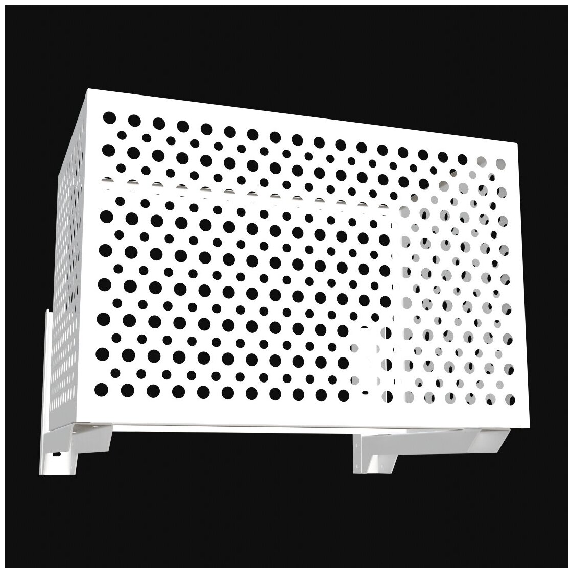 Корзина / короб для наружного блока кондиционера на фасад, 900х600х550мм белая - фотография № 3