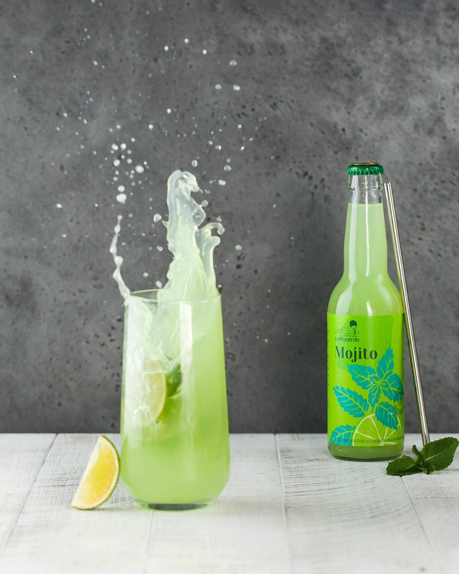 Напиток газированный Лимонад Мохито без сахара / Lemonardo Mojito, 330мл. 6шт - фотография № 5
