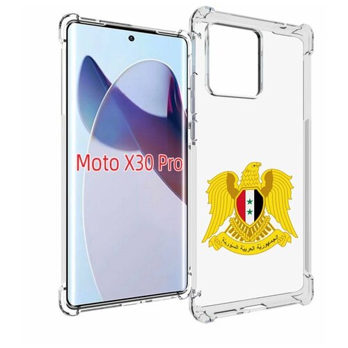 Чехол MyPads герб-сирии для Motorola Moto X30 Pro задняя-панель-накладка-бампер