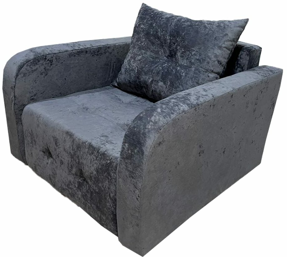 Кресло-кровать (ппу, микровелюр, серый)
