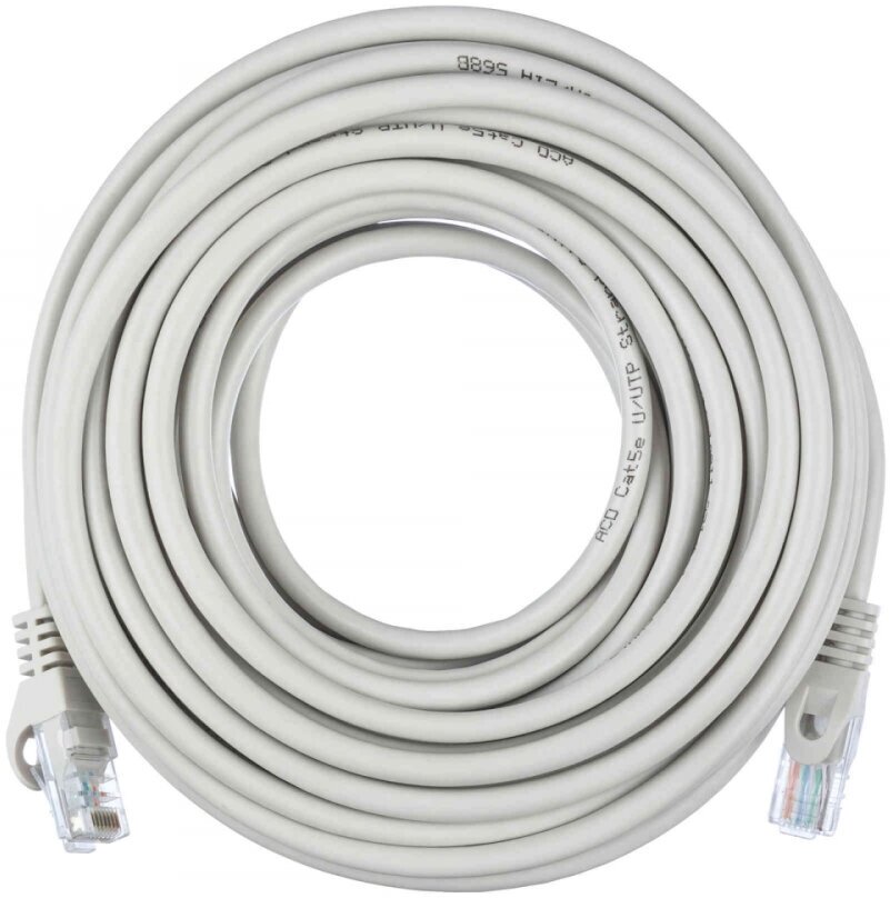 Патч-корд ACD-LPU5E-10M [ACD-LPU5E-10M] Cat5e UTP 24AWG 4Pair, 7/0.18мм CCA Серый, 10м, (741661)