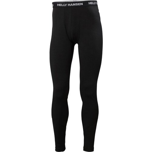 Брюки (Кальсоны) Термобелье мужские, Helly Hansen, LIFA MERINO MIDWEIGHT PANT, цвет черный, размер S