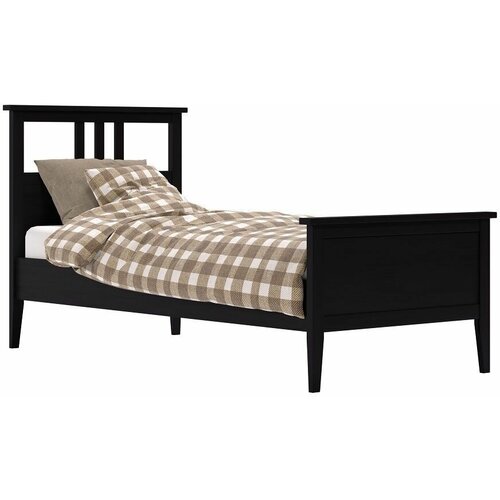 Комплект Кровать 90х200 + основание кровати с лентой, черная