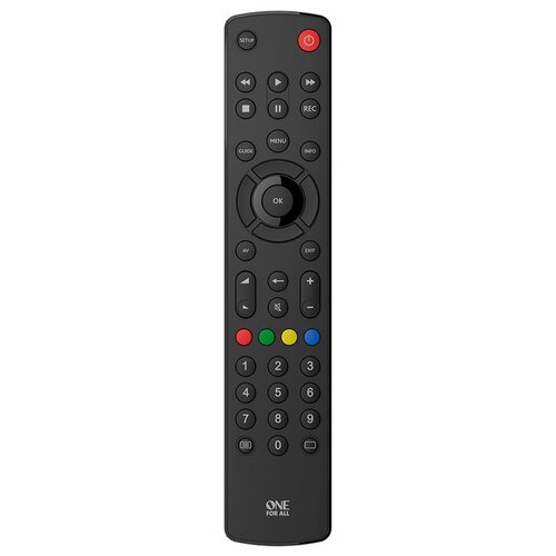 Пульт ДУ One For All URC 1210 Contour TV, черный пульт ду one for all urc 7125 evolve 2 черный