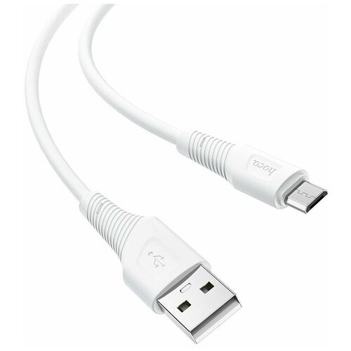 USB кабель HOCO X58 Airy MicroUSB 2.4А силикон 1м (белый) аксессуар hoco x58 airy usb microusb 1m black 6931474744524
