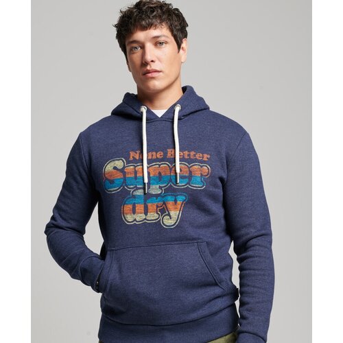 фото Худи superdry vintage cooper classic hood, пол мужской, цвет rich navy marl, размер xl