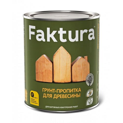 Грунт Faktura Грунт-пропитка FAKTURA для древесины, ведро 9 л биоцидная пропитка faktura отбеливатель для древесины 1 кг 1 л бесцветный