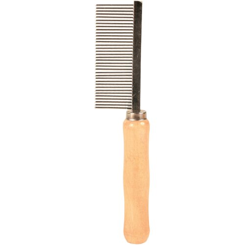 Расческа Trixiе со средним зубом с деревянной ручкой 18 см (1 шт) trixie расческа с деревянной ручкой 18см