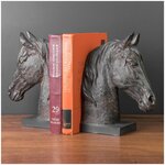 Набор из 2-х держателей для книг Bookend Horse Heads 2 - изображение