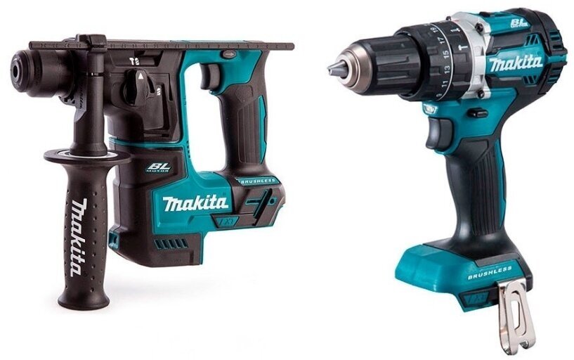 Makita DLX2271 SOLO Набор инструментов (DHR171+DDF484) Перфоратор+ шуруповерт 18V(BIMotor 54Нм) - фотография № 4