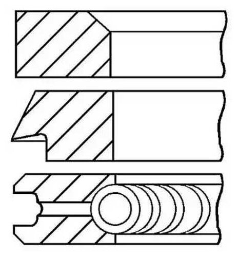 Комплект поршневых колец Goetze 08-179707-00 для Mercedes 190 (W201) W201 COUPE C123 C123 COUPE C124 C124 G-CLASS W460