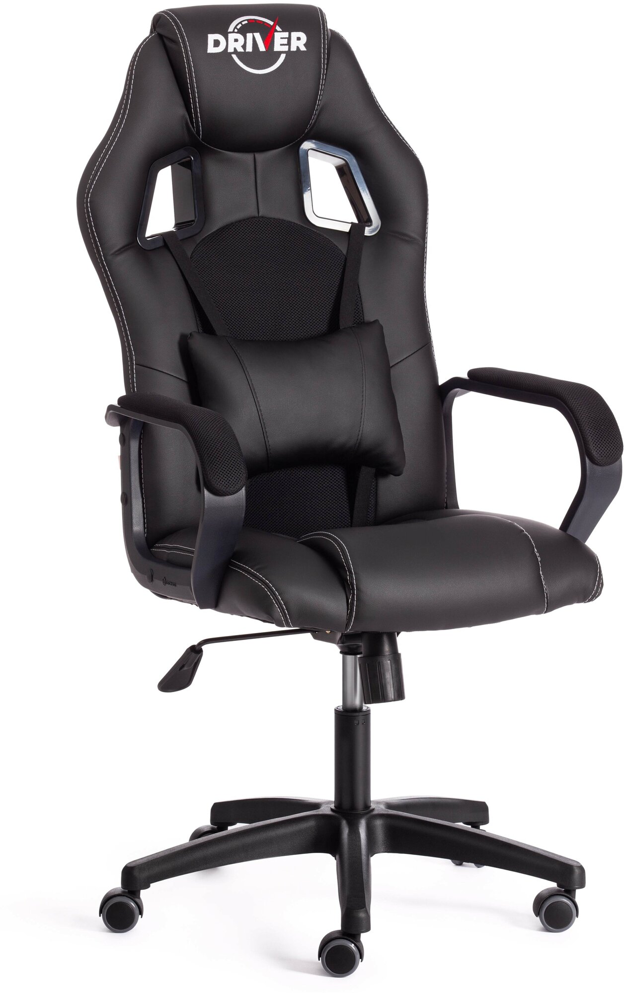 Кресло DRIVER (22) TetChair кож/зам/ткань, черный/черный , 36-6/TW-11