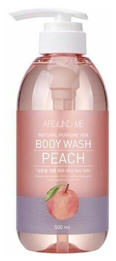 Гель для душа с экстрактом персика [Welcos] Around Me Natural Perfume Vita Body Wash Peach