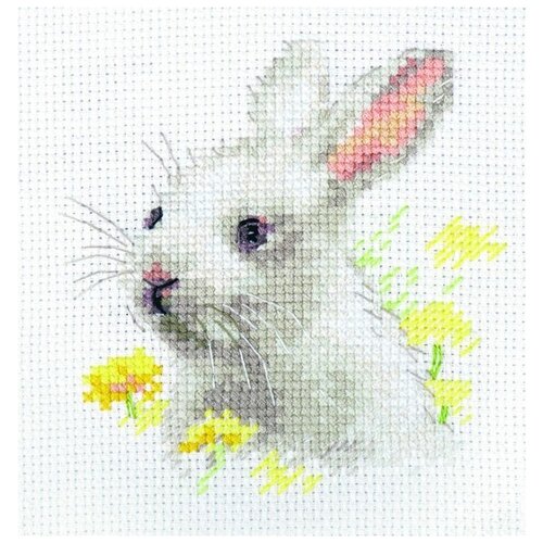 Набор для вышивания Алиса Белый крольчонок, 9x9 см набор для вышивания алиса милые зверюшки крольчонок ежонок