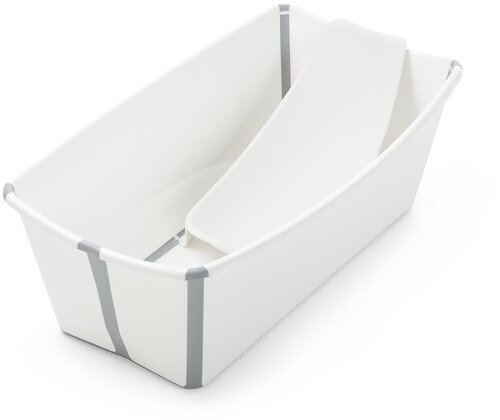 Ванночка Stokke FlexiBath со вставкой, серый, 39 л, 30х24х66 см