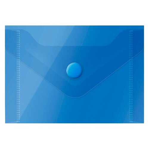 OfficeSpace Папка-конверт на кнопке А7, пластик 150 мкм, 20 шт, синий
