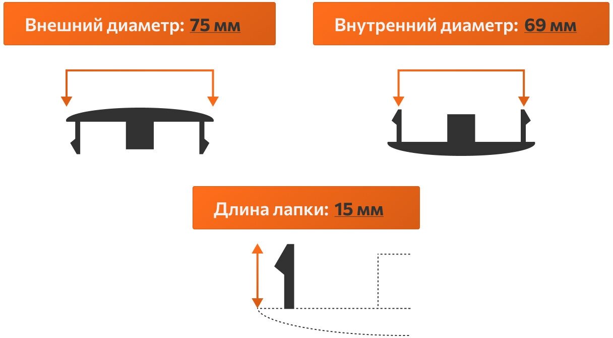 Колпак на литой диск Mercedes звезда черная матовая 1 