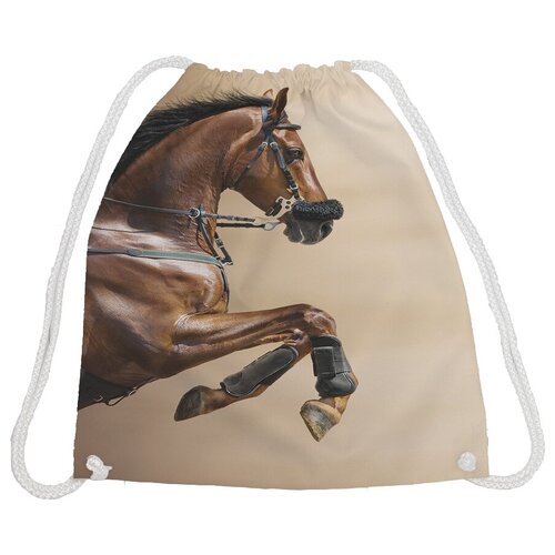 фото Joyarty сумка-рюкзак смелая лошадь (bpa_16153) бежевый