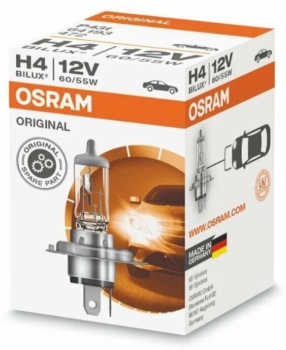 Автолампа Osram H4 12v 60/55w