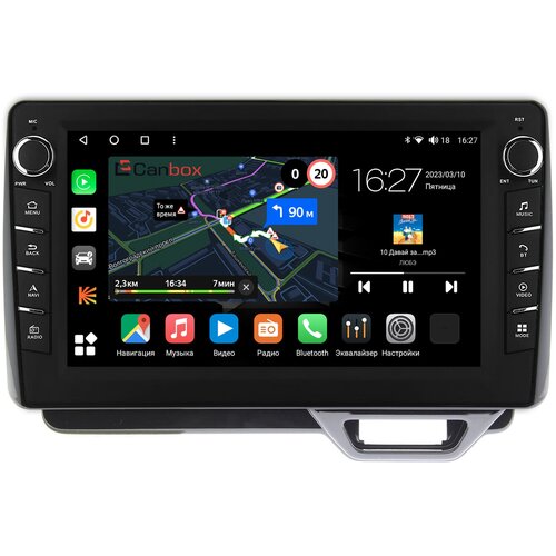 Штатная магнитола Honda N-BOX 2 (2017-2023), N-WGN 2 (2019-2023) Canbox M-Line 7835-10-314 Android 10 (4G-SIM, 2/32, DSP, QLed) С крутилками