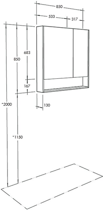 Зеркальный шкаф Aquaton Сканди 90 1A252302SD010 Белый