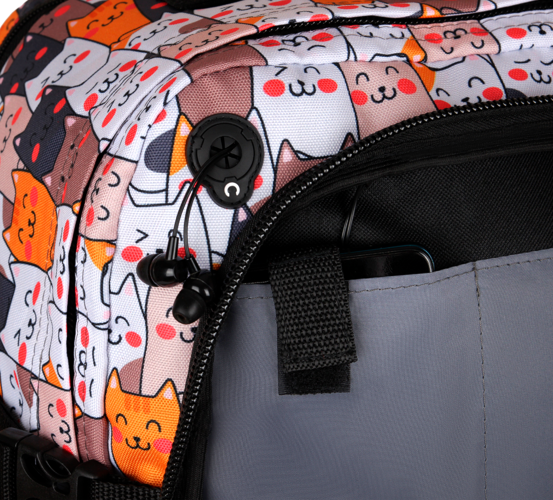 Рюкзак сумка чемодан ручная кладь S в самолет дорожная 44 л, котики - фотография № 13