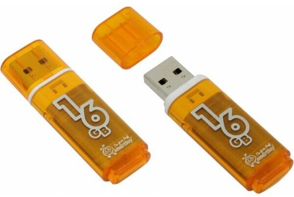 Память Flash USB 16 Gb Smart Buy Glossy series Orange