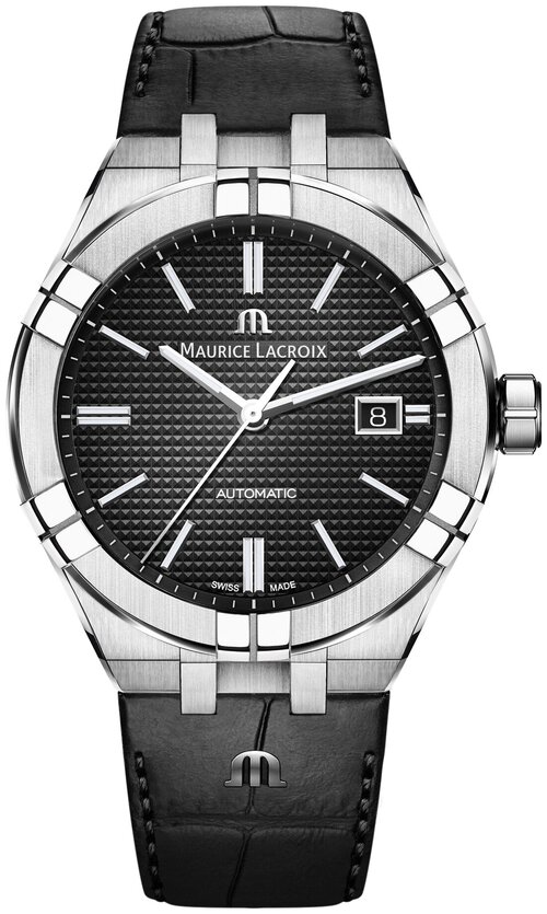 Наручные часы Maurice Lacroix, серебряный, черный