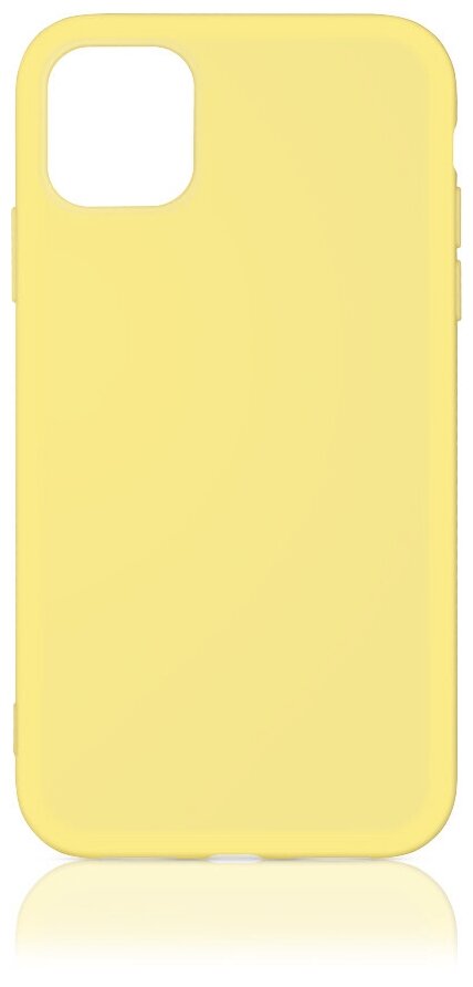 DF Силиконовый чехол с микрофиброй для iPhone 11 Pro (yellow)