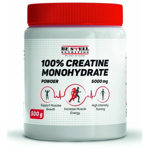 фото Креатин микронизированный creatine monohydrate 500г be steel nutrition