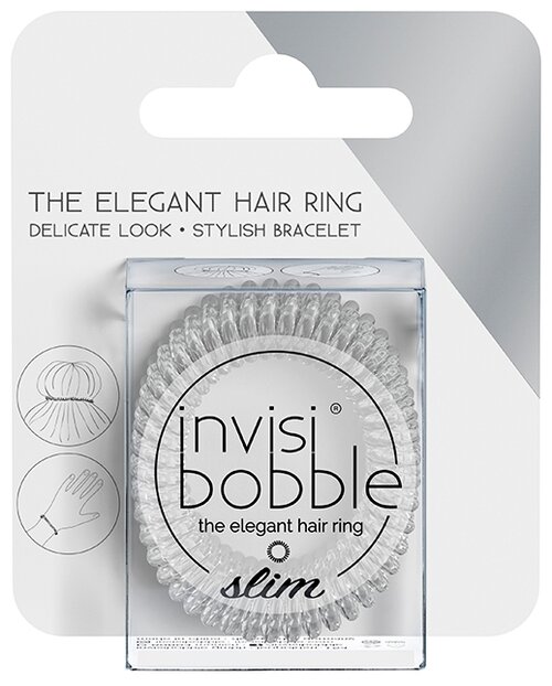 Резинка Invisibobble Slim (упаковка с подвесом), 3 шт.