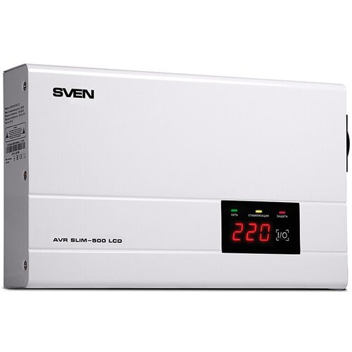 Стабилизатор напряжения SVEN AVR SLIM 500 LCD 400 Вт 220 В