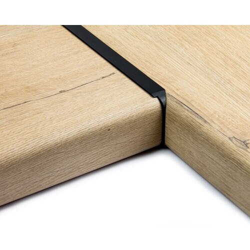 Планка для столешницы толщиной 38-40 мм, для угла , 600х38 мм, R9, Черная