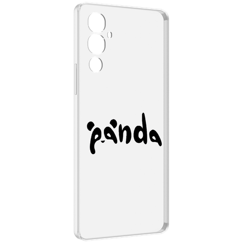 Чехол MyPads панда надпись для Tecno Pova 4 задняя-панель-накладка-бампер