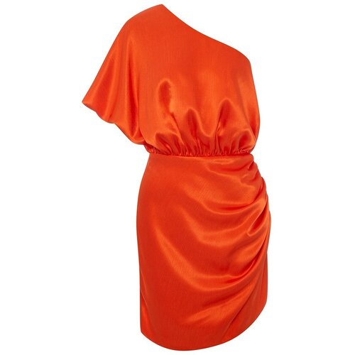 Платье MARINA BUDNIK, в классическом стиле, прямой силуэт, мини, размер 44, оранжевый