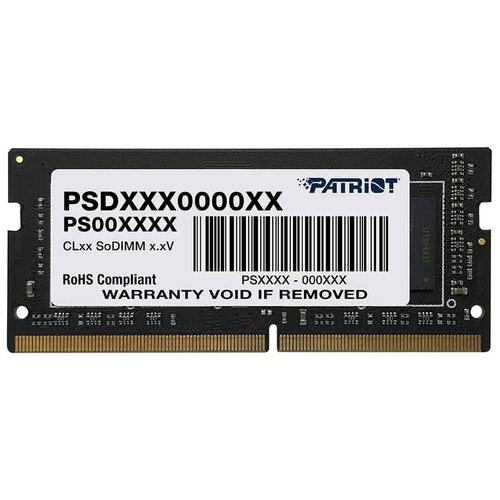 Оперативная память Patriot Memory 8 ГБ DDR4 3200 МГц SODIMM CL22 PSD48G320081S оперативная память patriot signature ddr3l 4 гб 1333мгц so dimm psd34g1333l2s