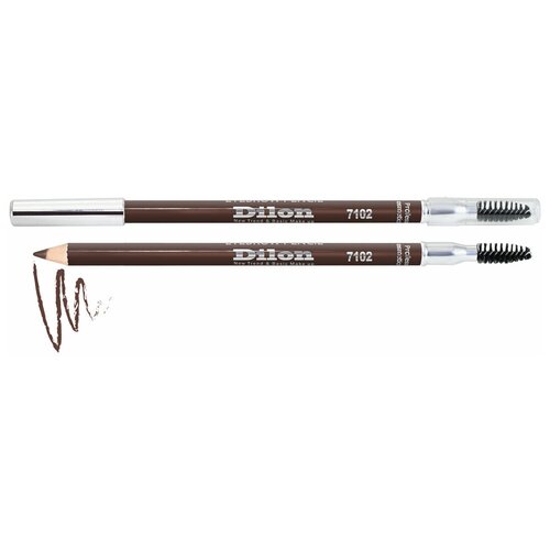 Dilon карандаш для бровей Eyebrow Pencil тон 7102 Коричневый