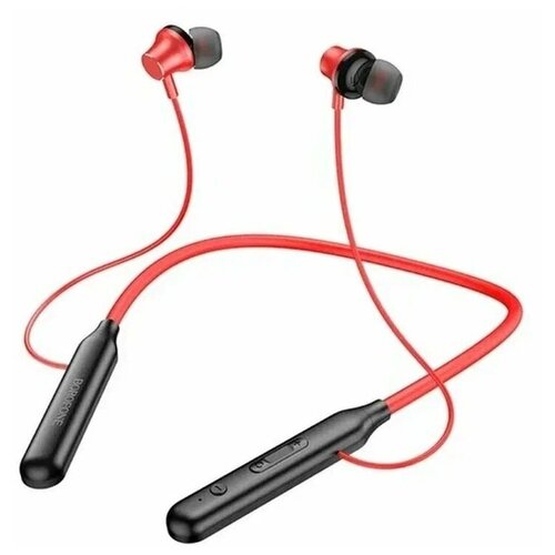 Спортивные беспроводные стерео наушники GLOWINGНеодимовые магнитыРегулировка громкости Микрофон Borofone Е 56Красные 130000₽