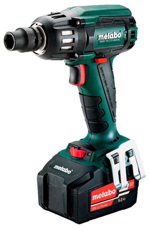 Аккумуляторный ударный гайковерт Metabo SSW 18 LTX 400 BL 5.2Ah x2 Case