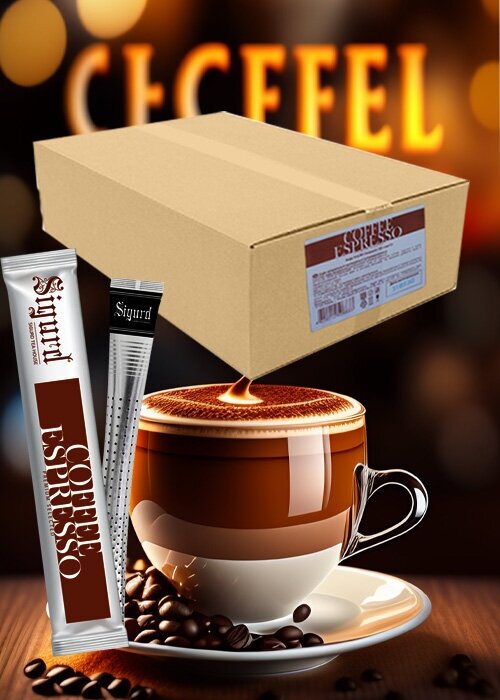 Кофе в стиках SIGURD COFFEE ESPRESSO кофе Эспрессо 2гр*100стик - фотография № 2