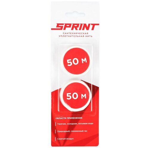 Нить SPRINT 4064 нить уплотнительная sprint бокс катушка 2х50м вода газ в блистере 04061