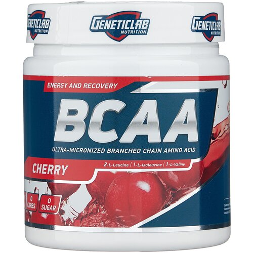 Аминокислотный комплекс Geneticlab Nutrition BCAA 2:1:1, вишня, 250 гр.