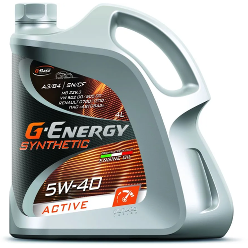 Моторное масло G-ENERGY, 5W-40, 4л, синтетическое, масло для машины