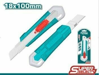 Изображение Лезвия для ножей 18mmx100mm 10шт, пластик коробка TOTAL