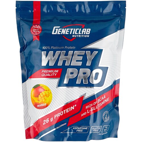 Протеин Geneticlab Nutrition Whey Pro, 1000 гр., манго протеин geneticlab nutrition whey pro 1000 гр банан