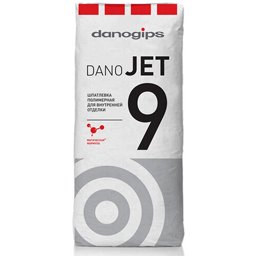 Шпаклевка полимерная выравнивающая Dano JET 9 20 кг Danogips шпатлевка финишная полимерная danogips jet 9 20 кг