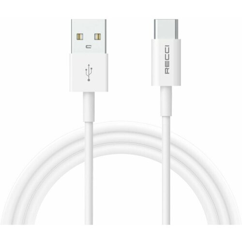 Кабель для зарядки телефона Recci RTC-P05C SHARK USB to Type-C 15 метра 5А - Белый 490₽