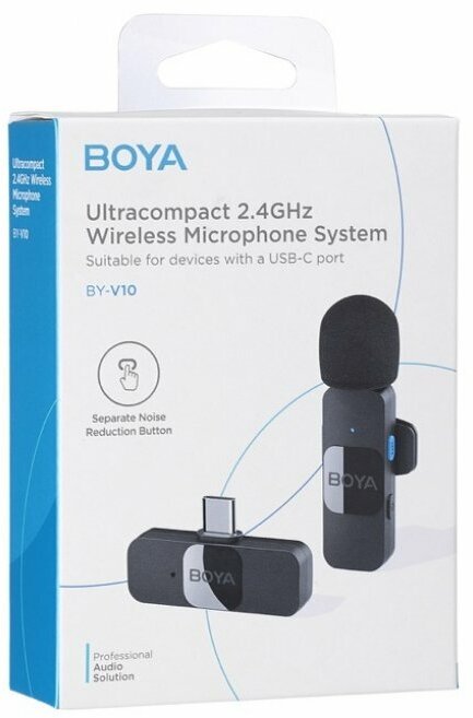 Беспроводная микрофонная система BOYA BY-V10 USB-C